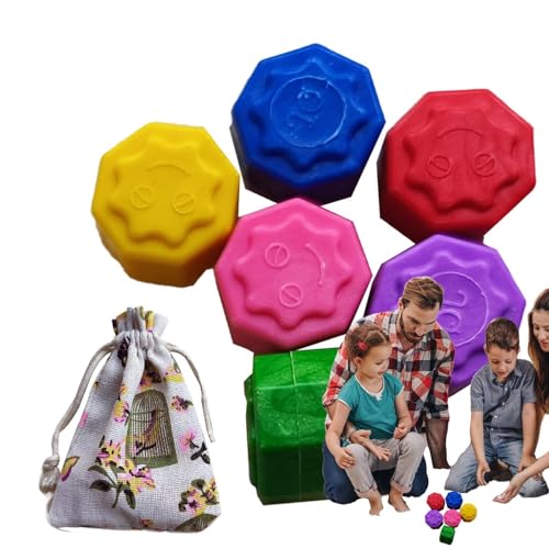 Générique Korean Traditional Jack Traditional Pebbles Stone Set, 0,79 Zoll Hand-Eye Koordination Training Toy, Vivid Color Family Travel Games, Spaß für Familie und Erwachsene von Générique