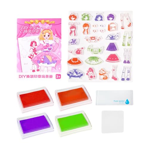 Générique Kostümbuch mit Stempel für Mädchen | Rollenspiel für Kinder zum Erstellen von Outfits | Reisekoffer Bunte Kostüme Mädchen zum Geburtstag Ostern Festliche Aktivitäten Générique Kostümbuch mit Stempel für Mädchen | Rollenspiel für Kinder zum Erstellen von Outfits | Reisekoffer Bunte Kostüme Mädchen zum Geburtstag Ostern Festliche Aktivitäten von Générique