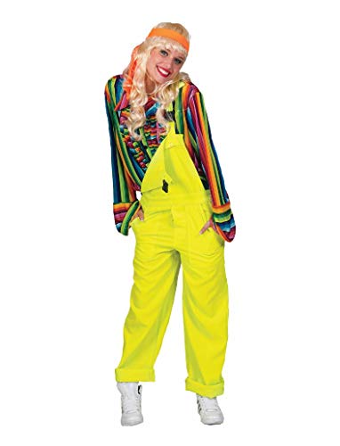 Generique - Latzhose Kostüm Overall für Erwachsene Neongelb - Neon von Funny Fashion