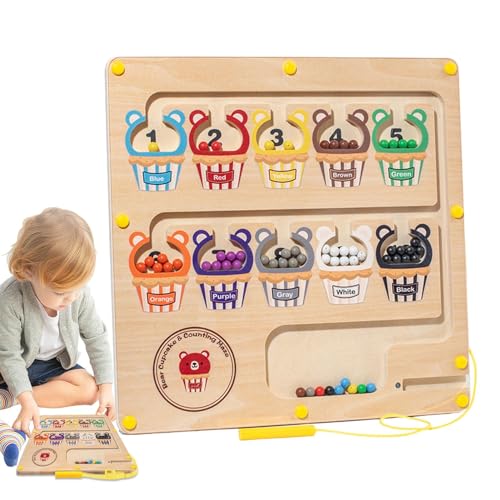 Générique Magnetic Maze, Puzzle Board für feine Motorskill-Entwicklung, Preschool Lernspielzeug für und Mädchen, Alter 3-5 Jahre, magnetisch, für Familienspaß und Lernen von Générique