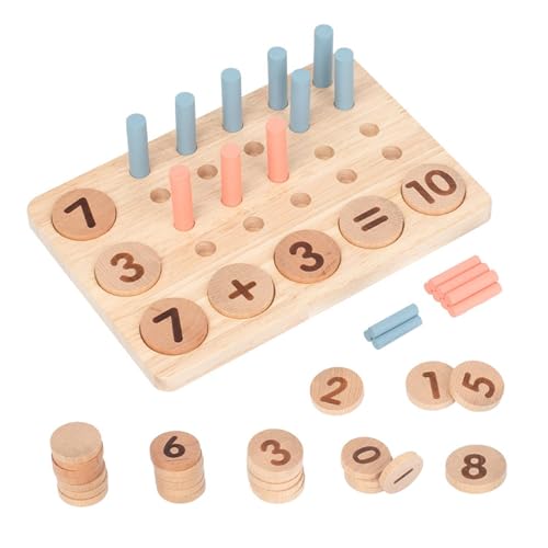 Générique Manipulative Spielzeuge, Zahlen Peg Board, Math Manipulatives Lernen, Sorting Set Interaktive Addition, Subtraktionsspielzeug für Homeschool & Klassenzimmer, 21,5 x 1,2 x 15 cm von Générique