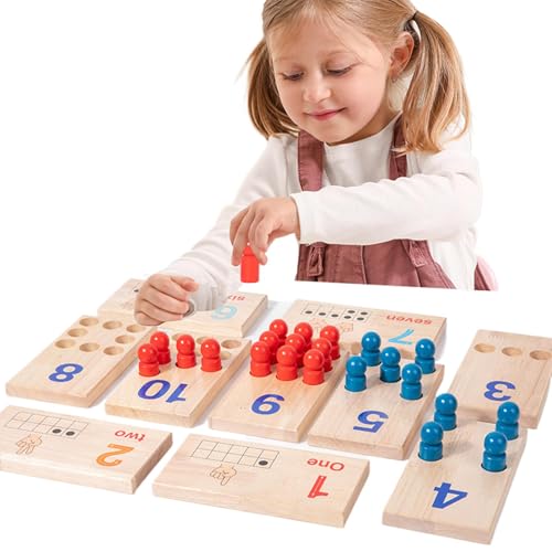 Générique Mathematisches Assoziationsspiel, frühes Lernspiel, mathematisches Gesellschaftsspiel, Vorschule Lernspielzeug, Mathematisches Spielzeug aus Holz, Lernlogikspiel, von Générique