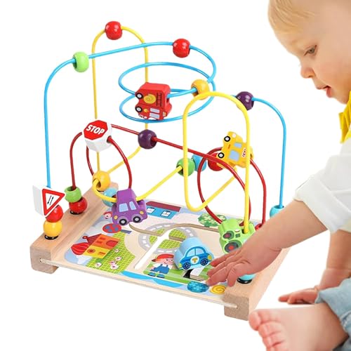 Générique Maze Spielzeug Sensory Spielzeug Holz Track Lernspielzeug für Kinder Lernspielzeug für Coaster Roller Maze Developmental Spielzeug Toddler Tisch Interaktives Lernspielzeug von Générique