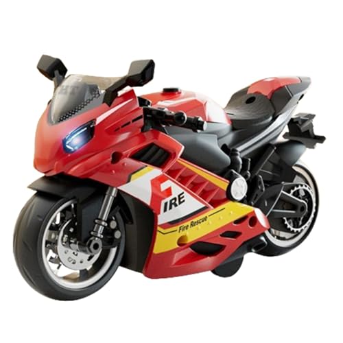 Générique Motorrad-Figur, Motorrad mit Sound und Licht | Spielmodell-Set, leuchtend und klang, benutzerfreundliches Motorrad mit Zugmotor für , Mädchen und Erwachsene von Générique