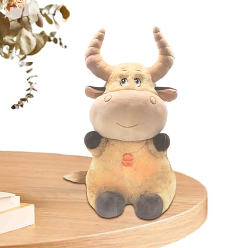 Générique Musical Soother Toy, Lighting Up Stuffed Cattle, Animated Soothe Toy, Multi-Functional Plush Toy, Animated Soothing Musical Cow Stuffed Animal with Lighting and Soothing Sound for Kids von Générique