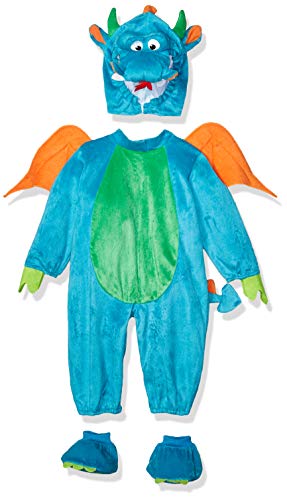 Generique Niedlicher Drache Babykostüm blau-grün 62/68 (0-6 Monate) von Fun World