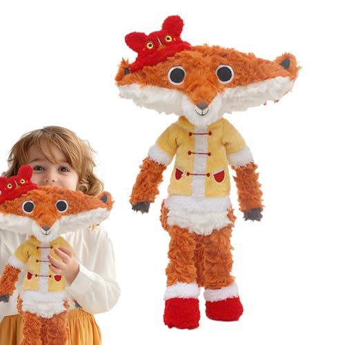 Générique Niedliches Fox Stuffed Tierspielzeug, Plüschtier mit neuem Jahr-Outfit, 39,7 cm (15,7 Zoll) Soft Lucky Funny Fox Kids Stuffed Tiere für Bedtime, Nursery, Geschenk Idee für Kinder und von Générique