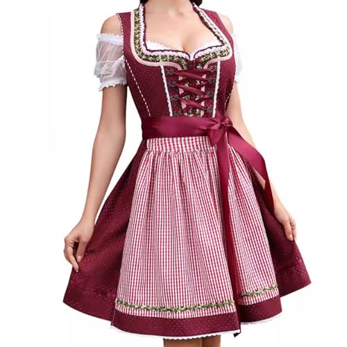 Générique Oktoberfest Kostüm für Damen, Participatory Traditionelles Teutonic Beer Fest Kleid, Interaktives bayerisches Dirndl Outfit für Halloween, Karneval und German Stout Celebrations Générique Oktoberfest Kostüm für Damen, Participatory Traditionelles Teutonic Beer Fest Kleid, Interaktives bayerisches Dirndl Outfit für Halloween, Karneval und German Stout Celebrations von Générique