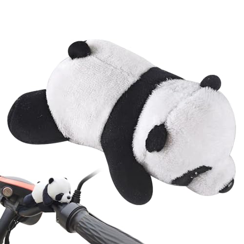 Générique Panda aus Plüsch, Panda aus Plüsch | Plüschtiere – bequemes und kreatives Plüsch-Panda, handgefertigt, mit selbstklebendem Gurt, für Fahrrad, Roller, Fahrrad, Rennrad von Générique