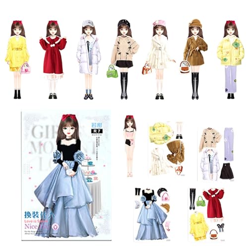 Générique Paper Dolls, Princess Dolls Dress Up Activity Book Magnetic, Magnetic Dress Up Dress Up Dolls, Dress Up Activities, Princess Magnet Sticker Book, Magnetic Dress Up Sticker Book für Mädchen von Générique