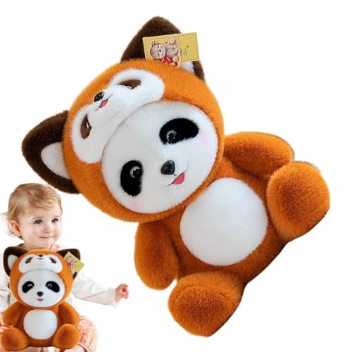 Générique Plüschtier Panda | 2 in 1 Raccoon Panda Huggable Stuffed Toy,Gefüllte Tiere, niedliche Companions Plüschtier-Kollektion Spielzeug für Bett, Sofa, Couch von Générique