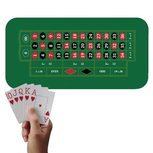 Générique Poker-Tischdecke, Poker-Tischdecke, 120 x 60 cm – rutschfeste Pokermatte, Poker-Tischmatte für Poker- , Mottoparty, Pokerabend von Générique