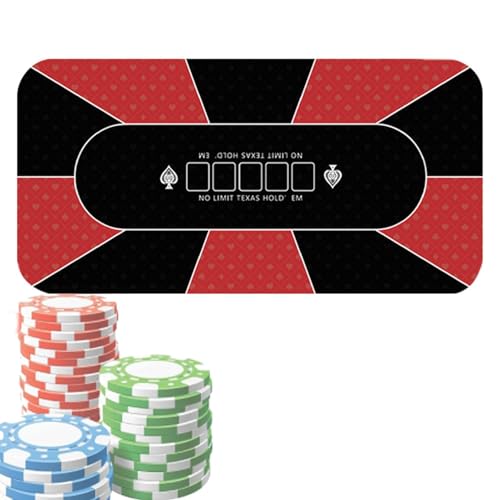 Générique Poker-Tischdecke, Poker-Tischdecke, 120 x 60 cm – rutschfeste Pokermatte, Poker-Tischmatte für Poker- , Mottoparty, Pokerabend von Générique