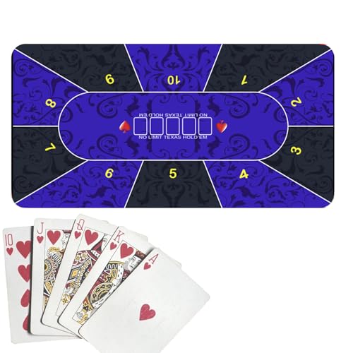 Générique Poker-Tischdecke, Poker-Tischdecke, 120 x 60 cm – rutschfeste Pokermatte, Poker-Tischmatte für Poker- , Mottoparty, Pokerabend von Générique