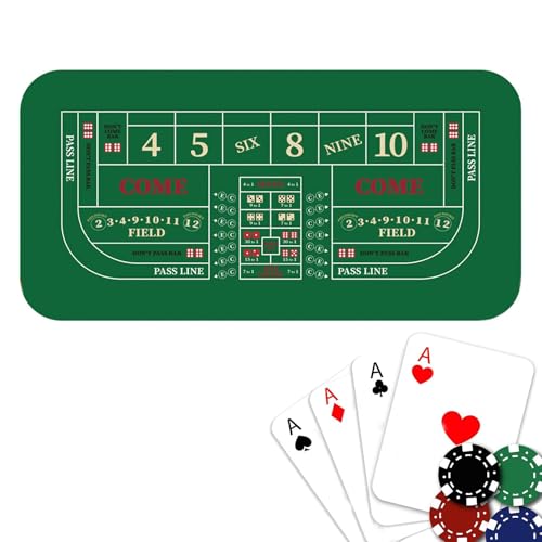 Générique Poker-Tischdecke, Poker-Tischdecke, 120 x 60 cm – rutschfeste Pokermatte, Poker-Tischmatte für Poker- , Mottoparty, Pokerabend von Générique