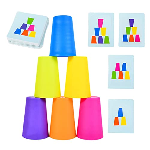 Générique Quick Cups, Funny Quick Cups Games for Kids, Intellectual Flying Stack Cup, Stacking Parent-Child Interactive Game with Gell & Anweisungen, ABS, 10 x 7 cm von Générique