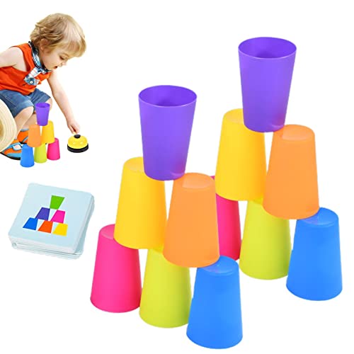 Générique Quick Cups, Funny Quick Cups Games for Kids, Intellectual Flying Stack Cup, Stacking Parent-Child Interactive Game with Gell & Anweisungen, ABS, 10 x 7 cm von Générique