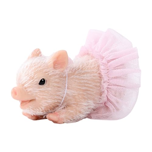 Générique Realistisches Piglet Toy Kids, niedliche Farm Tierfiguren, Miniatur Playset, Soft Pig Toy Set, Stuffer Farm-Themed Lernspielzeug für Kinder, 11,2 x 4,7 x 5,8 cm von Générique