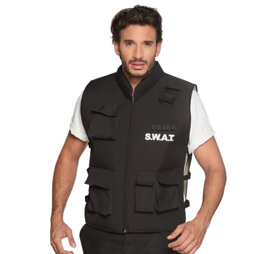 Boland 00489 - Kostüm Weste SWAT, L/XL, Polizei, Kommando, SEK, Karneval, Halloween, Fasching, Mottoparty, Verkleidung, Theater von Boland