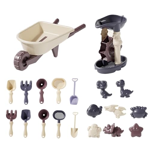 Générique Sandspielset, Strandspielzeug, Reisespielzeug und Schaufel-Set mit Formen und Werkzeugen für Kinder, Sommer, Digging Building, kreativer Spaß, 20 Stück, 741 g, ABS von Générique