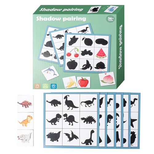 Générique Shape Matching Board Game, Shadow Matching Puzzle, 7,28 x 7,09 x 1,38 Zoll Early Educational Learning Toy, Ideal für Kinder, Schule und Traveling Plaything von Générique