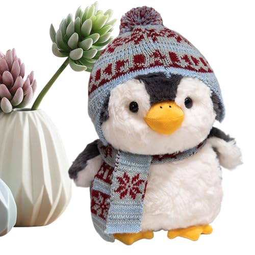 Générique Snowflake Hat Puppe, Plüschtiere, Premium Cartoon Soft Cuddly Toy, Entzückendes Material Design, Cozy Animal Plüschtier für Schlafzimmer, Kinder, Couch, Auto, Bett, 40,9 x 17,87 cm von Générique