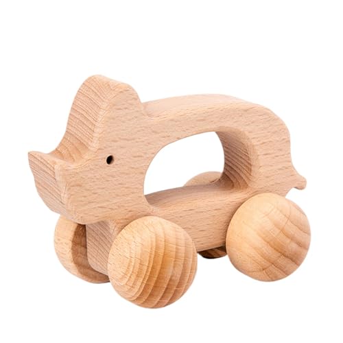 Générique Spielzeug zum Greifen, Spielzeugauto zum Schieben, Fahrzeuge, lustiges Spielzeug für sensorisches Spielzeug, tragbar, Transportfahrzeug aus Holz für und Mädchen von Générique