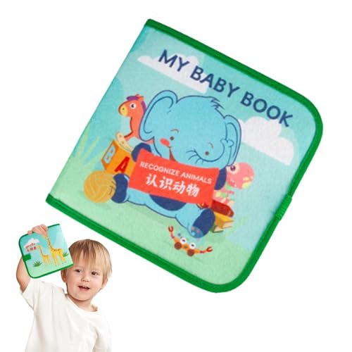 Générique Stoffbücher, weiche Stoff-Babybücher, Touch und Feel Baby Book, Chew Toy Book, interaktives Babybuch, Crinkle Baby Book, Lernbuch, Entwicklungsspielzeug für Babys von Générique