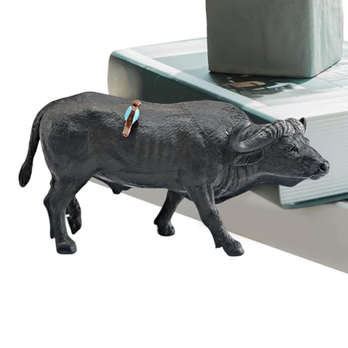 Générique Tierfiguren, Bull Statue, Realistische Bull Farms Tierfigur, PVC Sammlerstück, Hand-Painted Farm Animals Modell, 5,12 x 2,48 Zoll, für Kinder Erwachsene Kollektion Playset von Générique