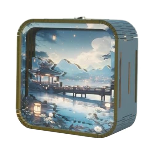 Générique Tischlamp Craft Kits, Nursery Nightlight, Holzpuzzle-Lampe, Tischlampe, Nachtlicht für Damen, Nachtlicht, für Kinder, Heimdekoration, Holzlampe für Nachtstände von Générique