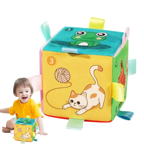 Générique Toddler Music Toy Cube, Light-Up Music Plaything Soothing Children Cube, Featuring Animal Patterns, Fine Motor Skills Improver, Boys, Girls Game for Cradle and Kindergarten Play von Générique