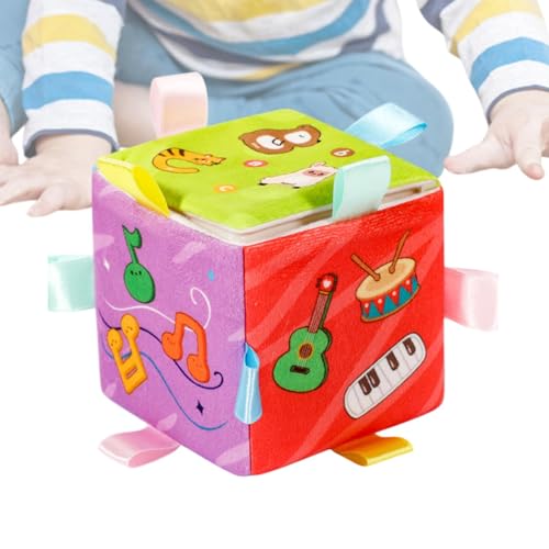 Générique Toddler Music Toy Cube, Light-Up Music Plaything Soothing Children Cube, Featuring Animal Patterns, Fine Motor Skills Improver, Boys, Girls Game for Cradle and Kindergarten Play von Générique