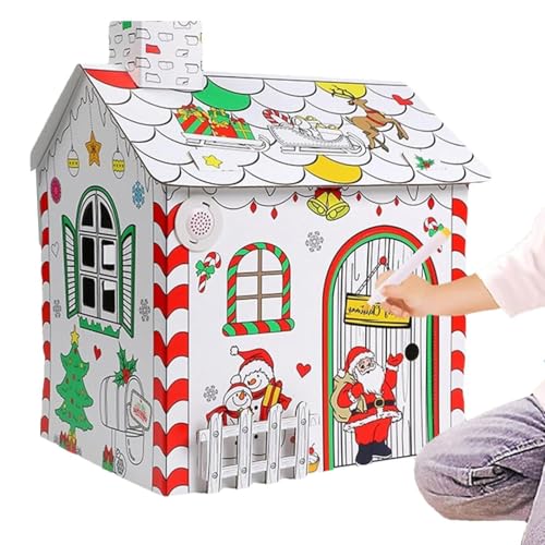 Générique Weihnachtsmalhaus, Kritzelhaus, Malhaus aus Karton für handbemalte Bastelsets, Malhaus, Spielzeug zum Bemalen, Haus von Générique