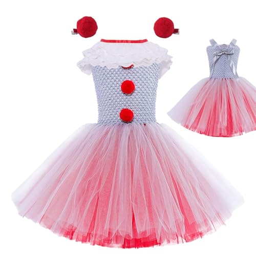 Gruseliges Clownskostüm für Mädchen – niedliche Tutu-Kleider für Halloween | Clownskostüme für Mädchen | Clownskostüm für Mädchen | Tutu-Kleid von Clowns Halloween von Générique