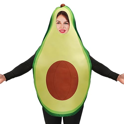 Halloween Avocado Kostüm - Realistisches Avocado-Kostüm für Erwachsene, kreative Kombination für Männer und Frauen | Unisex Cosplay-Outfit für Halloween-Events, Themenpartys, lustige Partys Halloween Avocado Kostüm - Realistisches Avocado-Kostüm für Erwachsene, kreative Kombination für Männer und Frauen | Unisex Cosplay-Outfit für Halloween-Events, Themenpartys, lustige Partys von Générique