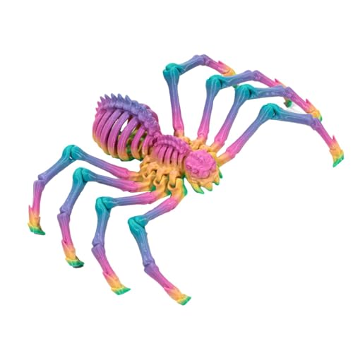 Halloween Fidget Spider – 3D-Printed Spider Toy | Articulated Fake Spider Figuren | Beweglicher Gelenk, einziehbarer Spider | Mystery Spider 3D Articulated Spider Erwachsene Executive Desk Spielzeug von Générique