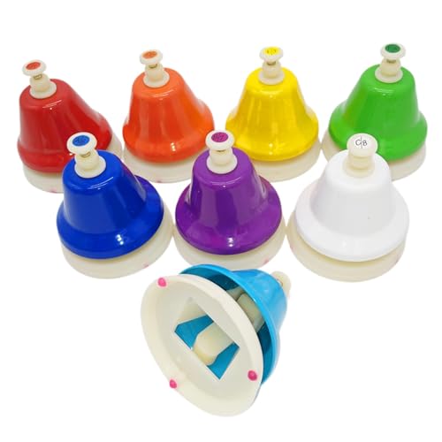 Handbells Kids, buntes Musikinstrument, Schreibtisch-Blöckchen, Lernspielzeug, Handglocken, 8 Note Bells, Musical Hand Bells, Toddler Music Toy, Kinder Musical Toys, bunte Hand Be von Générique