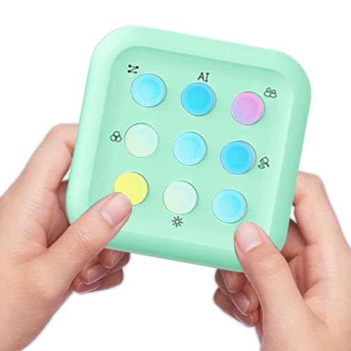 Handheld Spielkonsole, 3,94 x 0,98 Zoll Retro-Handheld, Puzzle-Spiele für Erwachsene, lustige elektronische tragbare Konsole, Lernpuzzles für Kinder, Weiß, Gelb, Cyanblau von Générique