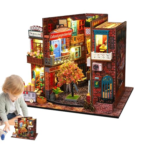 Hausbau-Set, Miniatur-Haus-Set zum Selbermachen | Miniatur-Bausätze – Modell-Miniaturhaus zum Selberbauen, mit LED-Raum und Möbeln Hausbau-Set, Miniatur-Haus-Set zum Selbermachen | Miniatur-Bausätze – Modell-Miniaturhaus zum Selberbauen, mit LED-Raum und Möbeln von Générique
