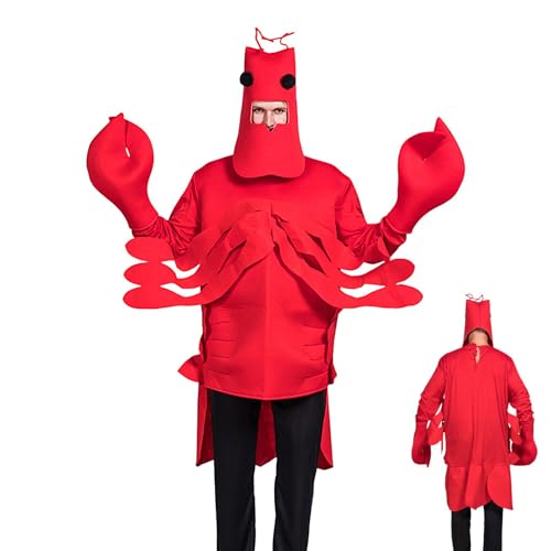 Hummer-Kostüm für Erwachsene, Hummer-Kostüm, Hummer-Kostüm, bequemes rotes Hummer-Kostüm, Kapuzenkostüm, Krabben-Kostüm, realistisches und bequemes Unisex-Krabben-Kostüm für Frauen und Hummer-Kostüm für Erwachsene, Hummer-Kostüm, Hummer-Kostüm, bequemes rotes Hummer-Kostüm, Kapuzenkostüm, Krabben-Kostüm, realistisches und bequemes Unisex-Krabben-Kostüm für Frauen und von Générique