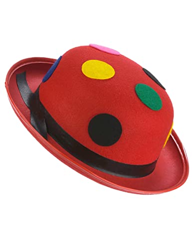 DEGUISE TOI Hut Melone roten Tupfen Clown Erwachsene - Rot von DEGUISE TOI