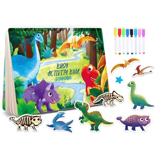 Interactive Dinosaur Book, Fun Preschool Toys, Engaging Learning Tools, Dino-Themed Educational Book, Family Learning Activities, Hands-on Learning Toys, Fine Motor Skills for Toddler, Girls, Family von Générique