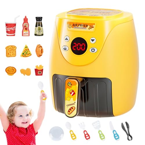 Kids Air Fryer Set, Color-Changing Little Chef Pretend Grill, Interactive Kitchen Appliance Toy with Food, Music and Lights, Fun Cooking Playset for & Kids von Générique