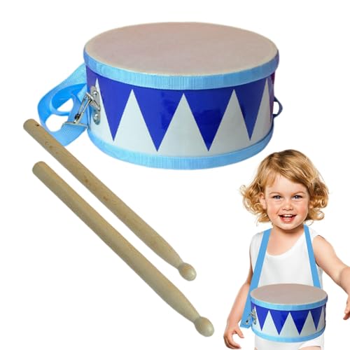 Kids Drum Set | Small Drum Set for Children | Baby Wooden Drum Toys | Adjustable Strap Drum Set | Educational Musical Instruments, 20,3 cm Baby Wooden Fun Drum Toys, Kinder Music Toy für von Générique