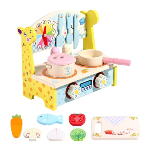 Kids Kitchen Playset, multifunktionales Toddler Cooking Set 24 x 13,5 x 21,5 cm, Chef Pretend Play Toys, vielseitiges Küchenspielzeug für und Mädchen, Lernspielzeug von Générique