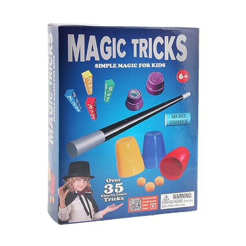 Kids Magic Set, Magic Set für 6 Jahre, Kinder, Magics Performance Kit, Magic Kit mit Online-Anweisungen, Beginner Magics Tricks Kits für Kinder, Magics Tricks für Anfänger & Trick Performance von Générique