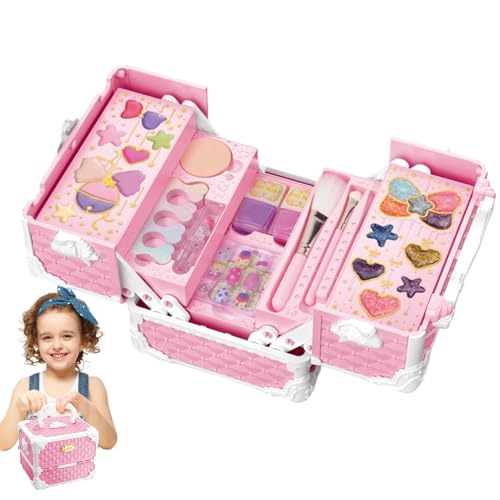 Kids Makeup Kit für Mädchen, Prinzessin Dress Up Kit, Pretend Makeup Set, Kosmetik-Set für kleine Mädchen, Make-up Set für Kinder, Mädchen, Makeup Toy Set, Little Girls Makeup Set von Générique