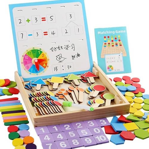 Kids Maths Games, Maths Games for 7 Year Olds, Wooden Number Puzzle Math Game, Kindergarten Educational Games, 24x24x3cm Preschool Learning Games for 5-7 Years Old, Kindergarten & Preschoolers von Générique