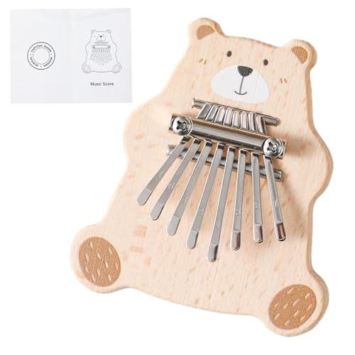 Kids Music Toys, Bear Shape Handheld Thumb Piano, Multifunctional Instrument Toy, Fun Music Learning Tool, 3.54 x 3.94 x 0.59 in Ideal for Birthday and von Générique