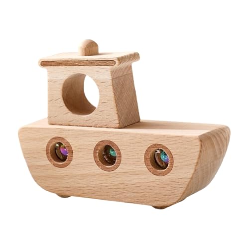 Kids Room Decoration Wooden Boat, Kids Educational Boat Toy, Wooden Boat Toy for Kids Room, Interactive Boat Toy for, Toddler Games Wooden Boat Toy, Rolling Ball Boat Toy for Children von Générique